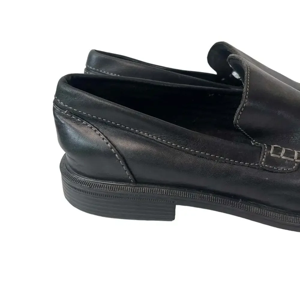 Rockport Mens Black Kinetic Air Circulator Loafers Size 9.5 Slide On Leather